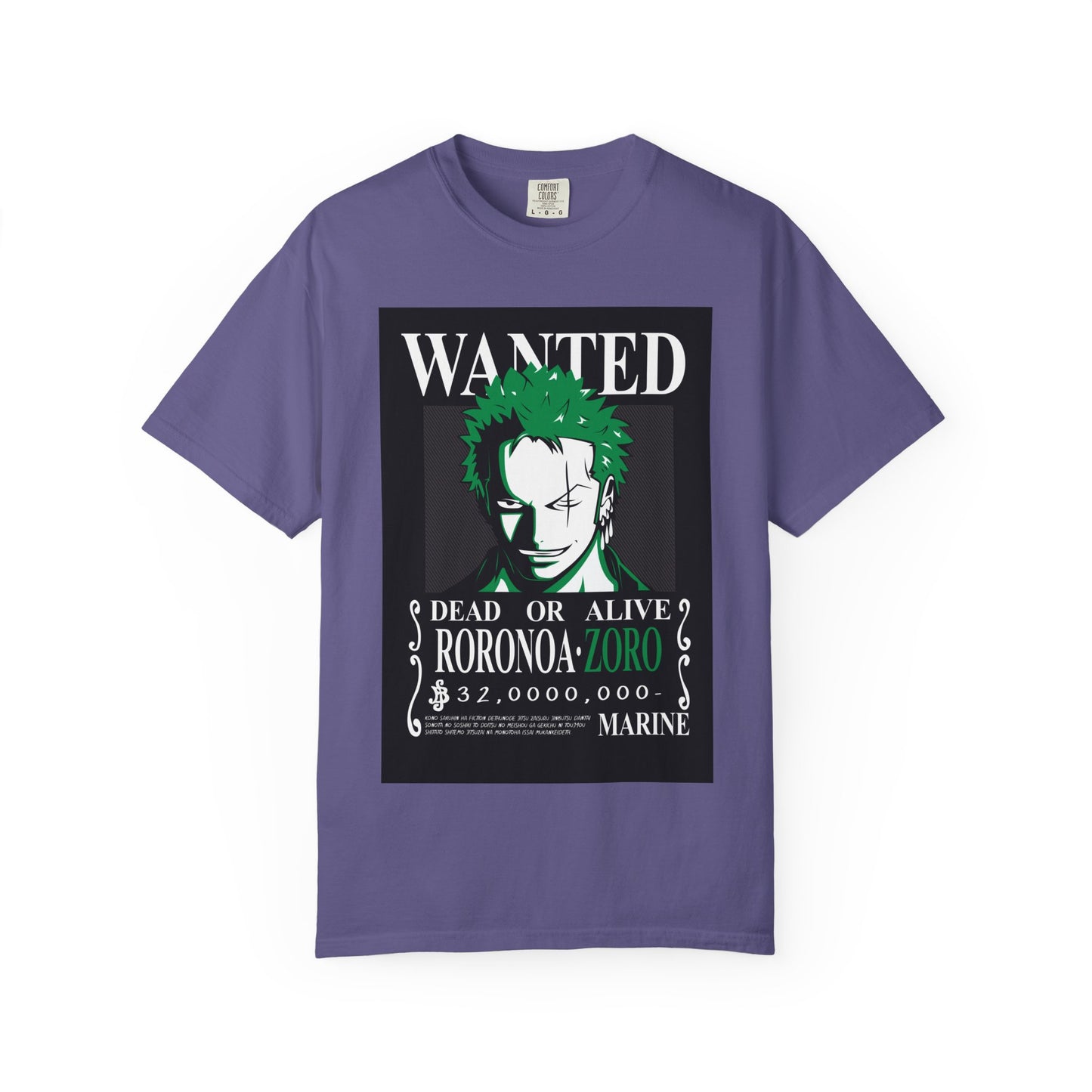Unisex Wanted Roronoa Zoro T-Shirt Perfect for Fans, Casual Wear, and Gifting