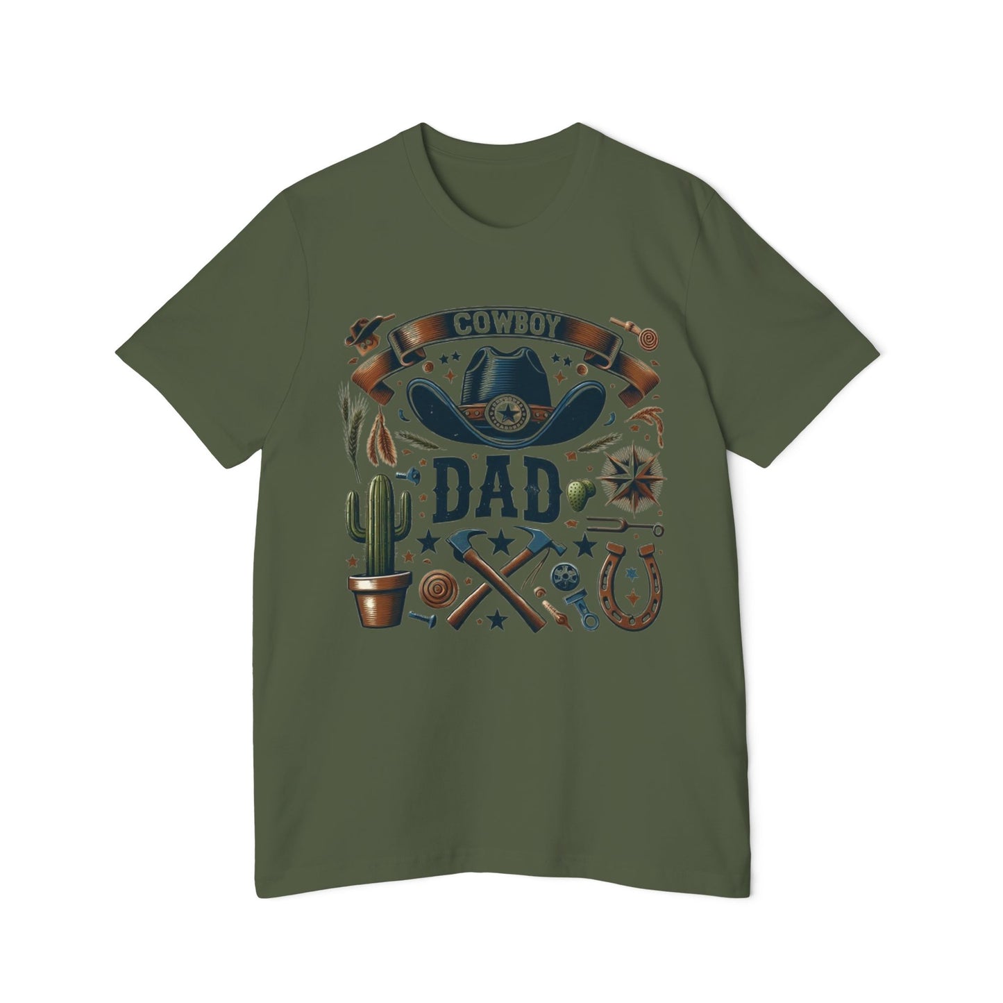 Cowboy Dad T-Shirt | USA-Made Tee for Western Enthusiasts