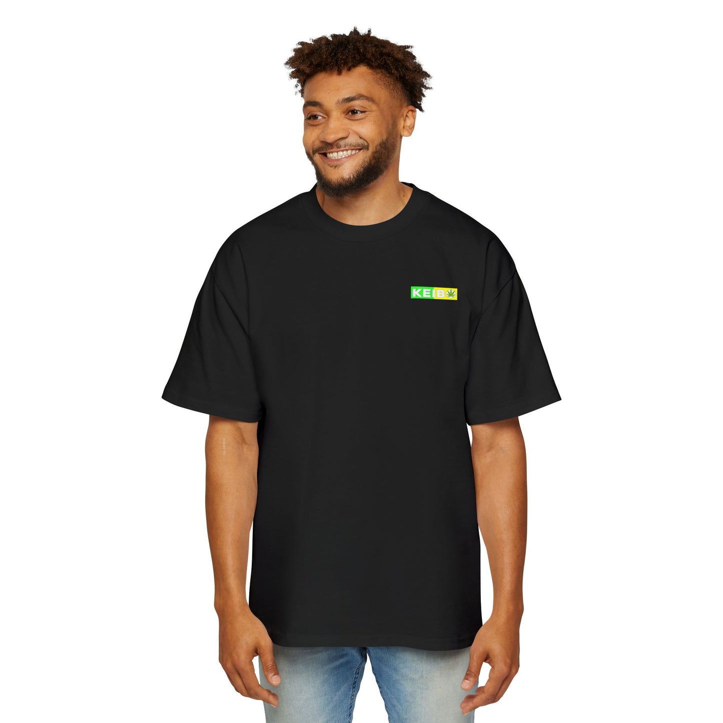 Men's Cannabis Oversized Tee - KEIBO Leaf Design