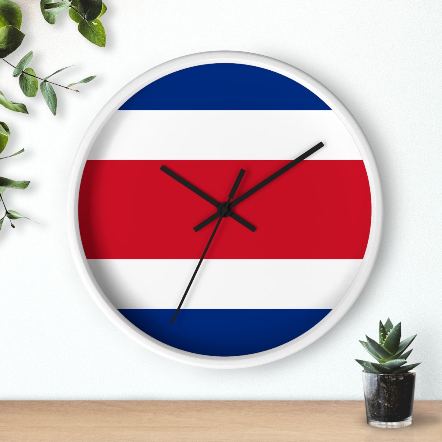 Costa Rica Flag Wall Clock - Stylish Home Decor for Travelers and Sports Fans