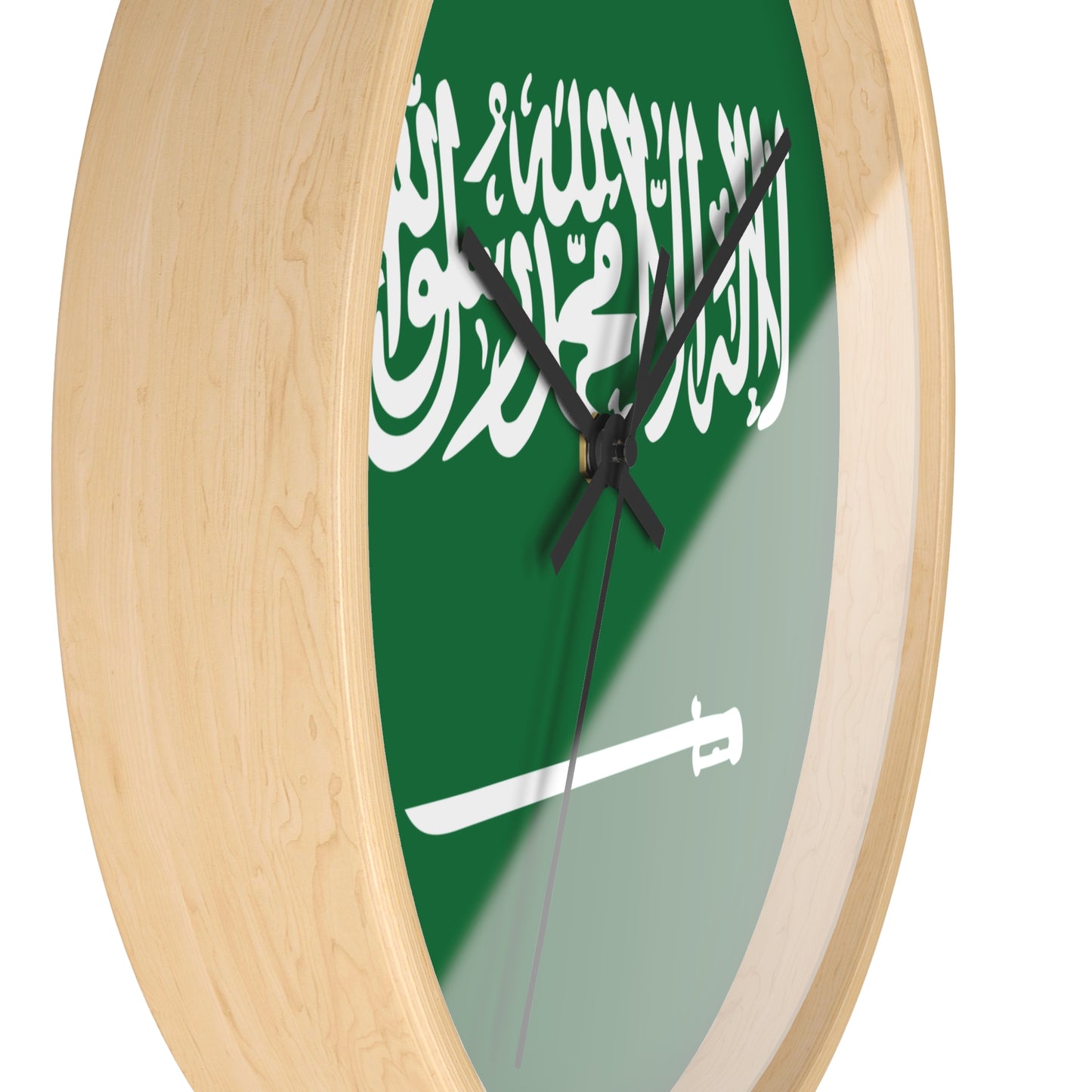 Saudi Arabian Flag Wall Clock - Elegant Timepiece for Home Decor