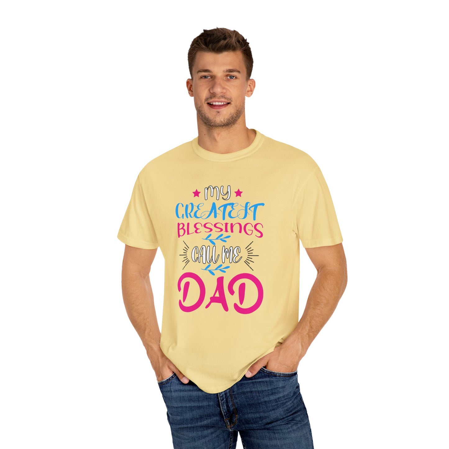Men's Fatherhood Personalized Blessings T-Shirt
