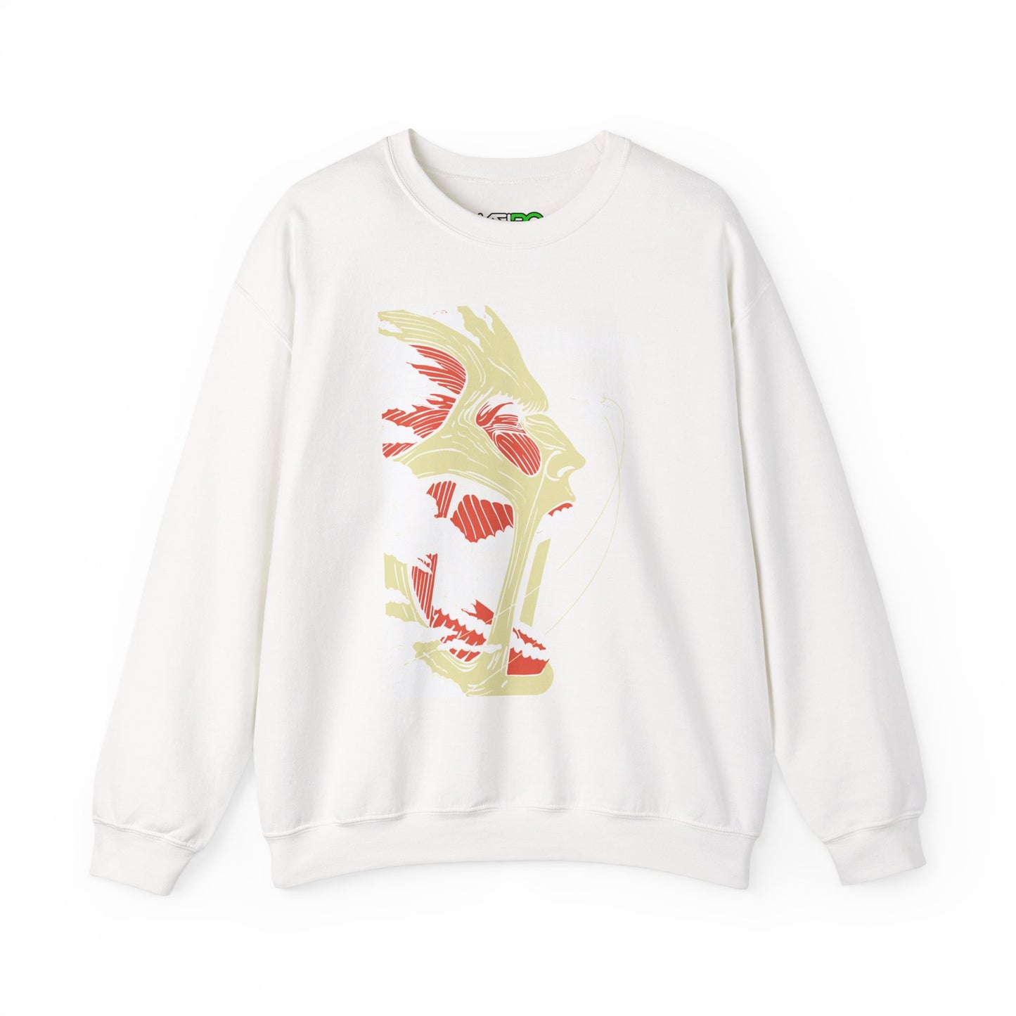 Unisex Heavy Sweatshirt Artistic Unique Face Design