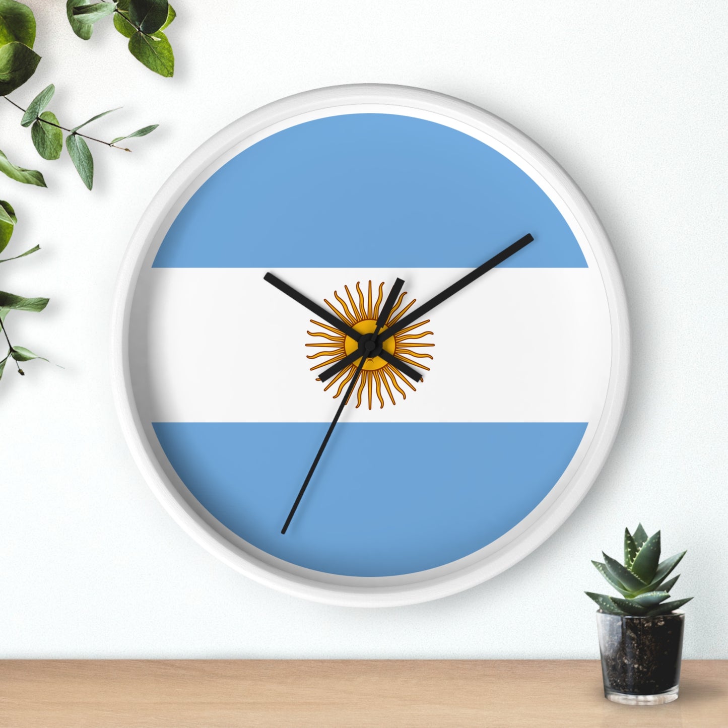 Argentina Flag Wall Clock - Stylish Timepiece for Home Décor