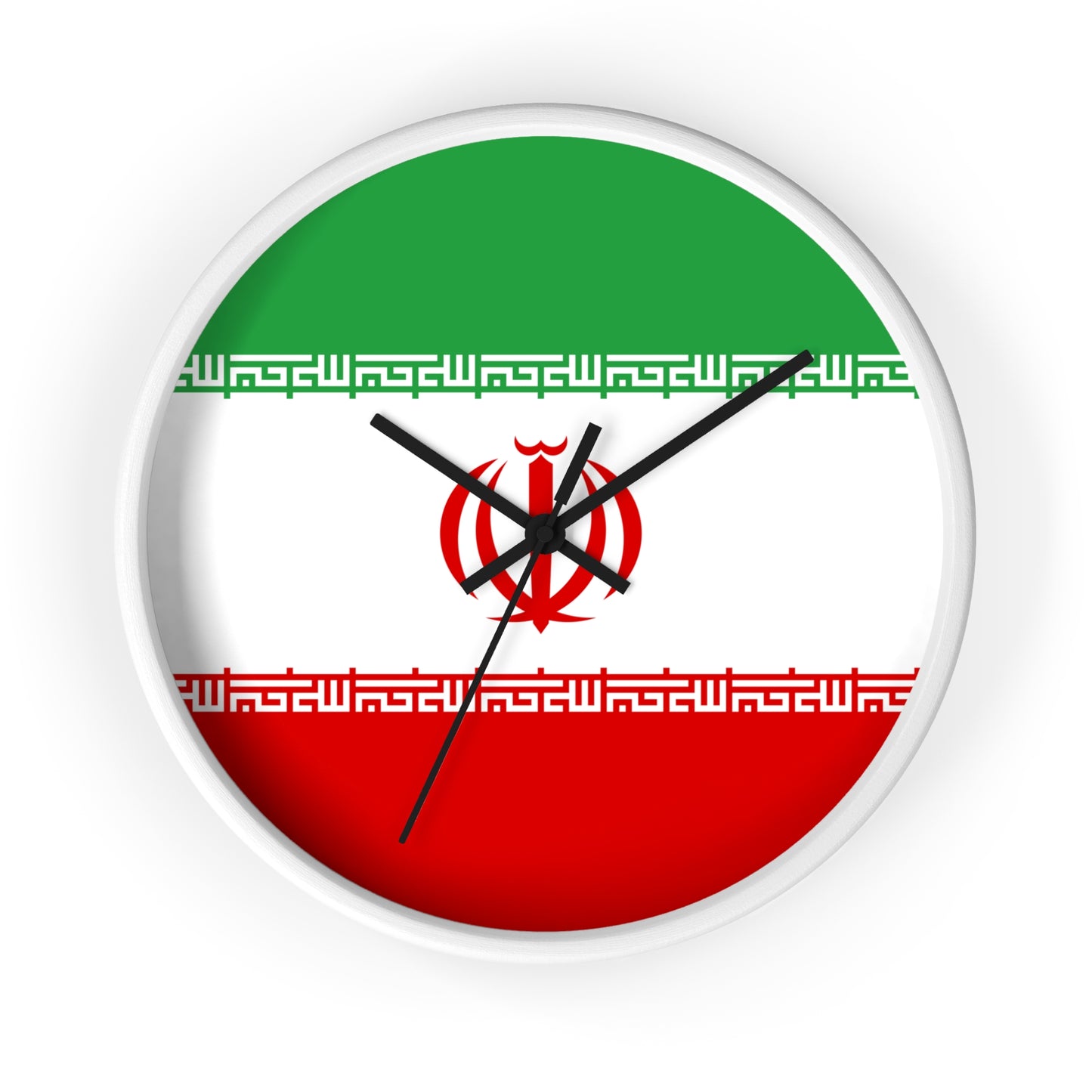 Patriotic Iran Wall Clock - Stylish Home Decor for National Pride