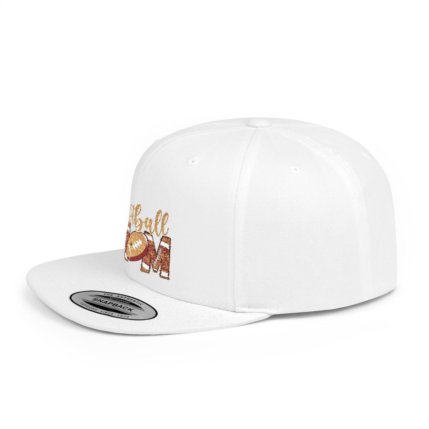 Women's Flat Snapback Cap Football Mom – Ideal Gift for Sports Moms