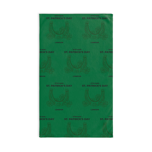 St. Patrick's Day Hand Towel - Festive Green Kitchen Decor