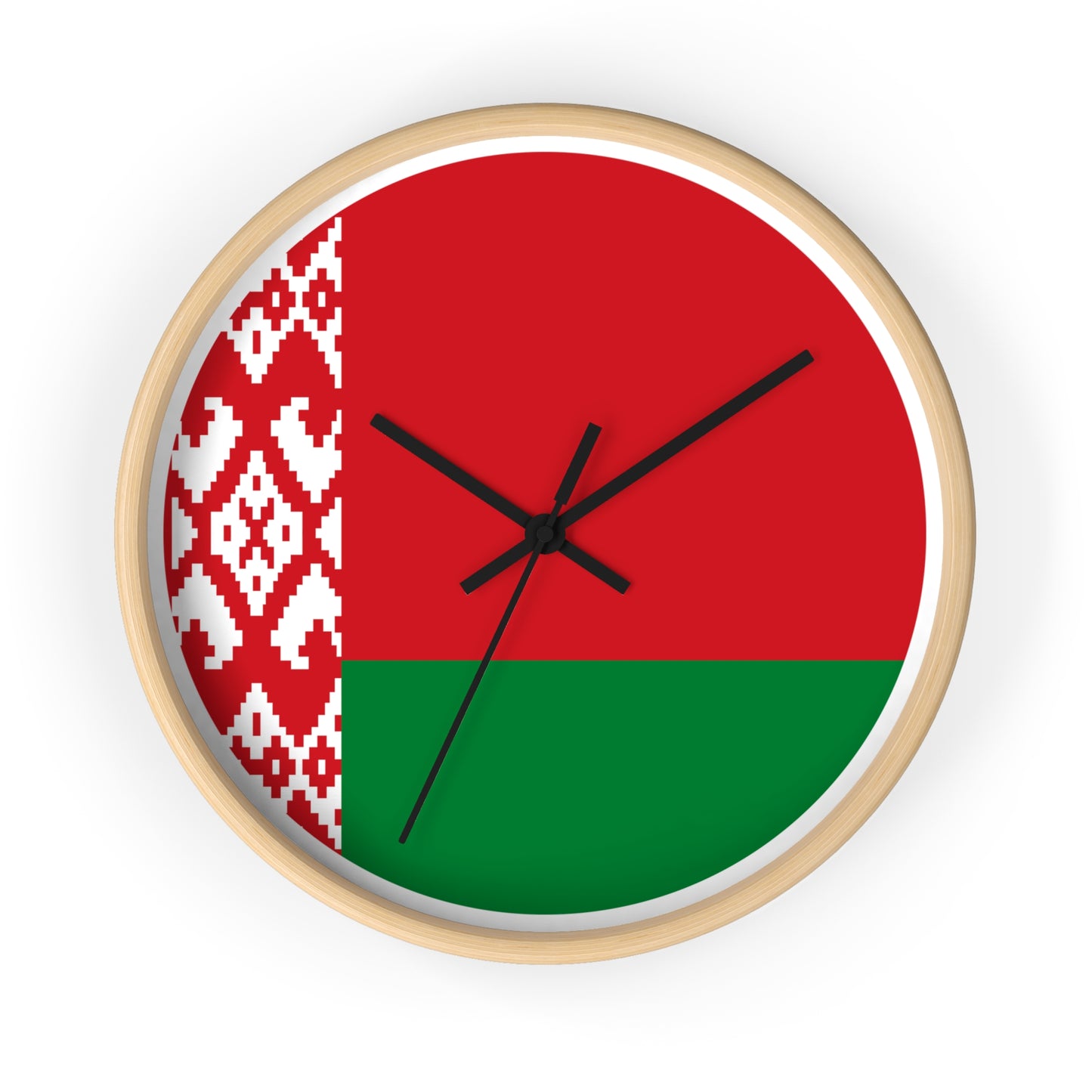 Belarusian Pride Wall Clock - Stylish Home Decor with National Colors
