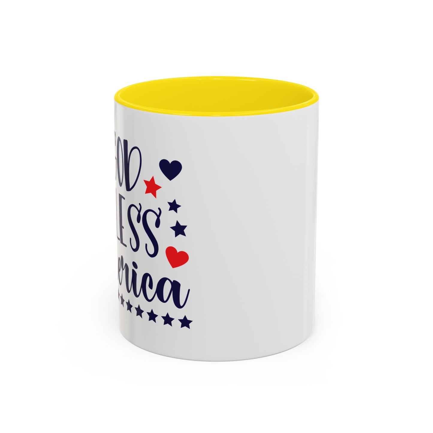 Patriotic Accent Coffee Mug - 'God Bless America'