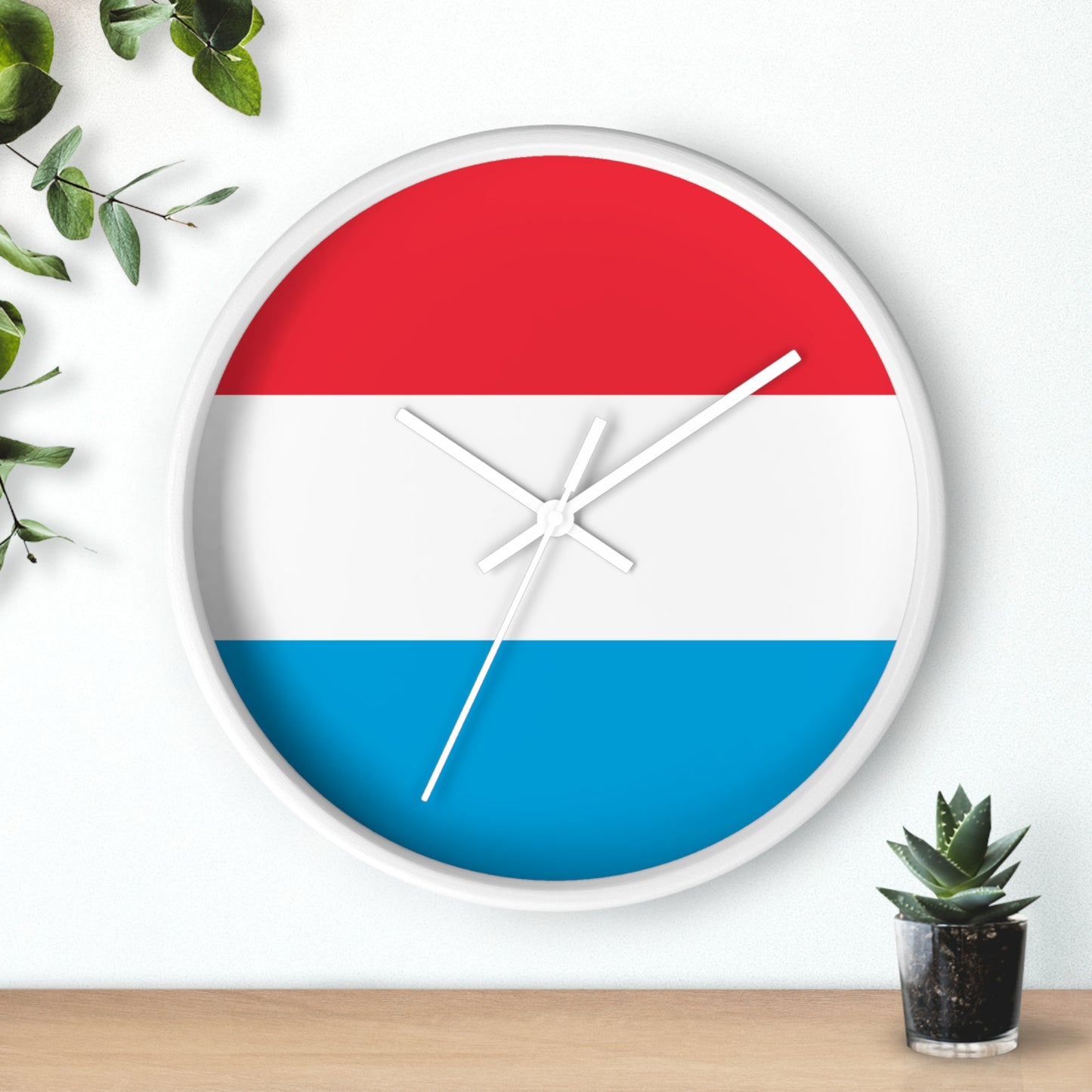 Luxembourg Flag Wall Clock - Modern Home Decor