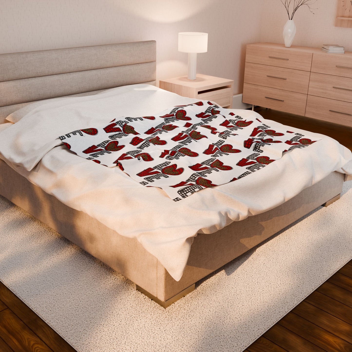 Valentine Love Plush Blanket for Comfort & Gifting