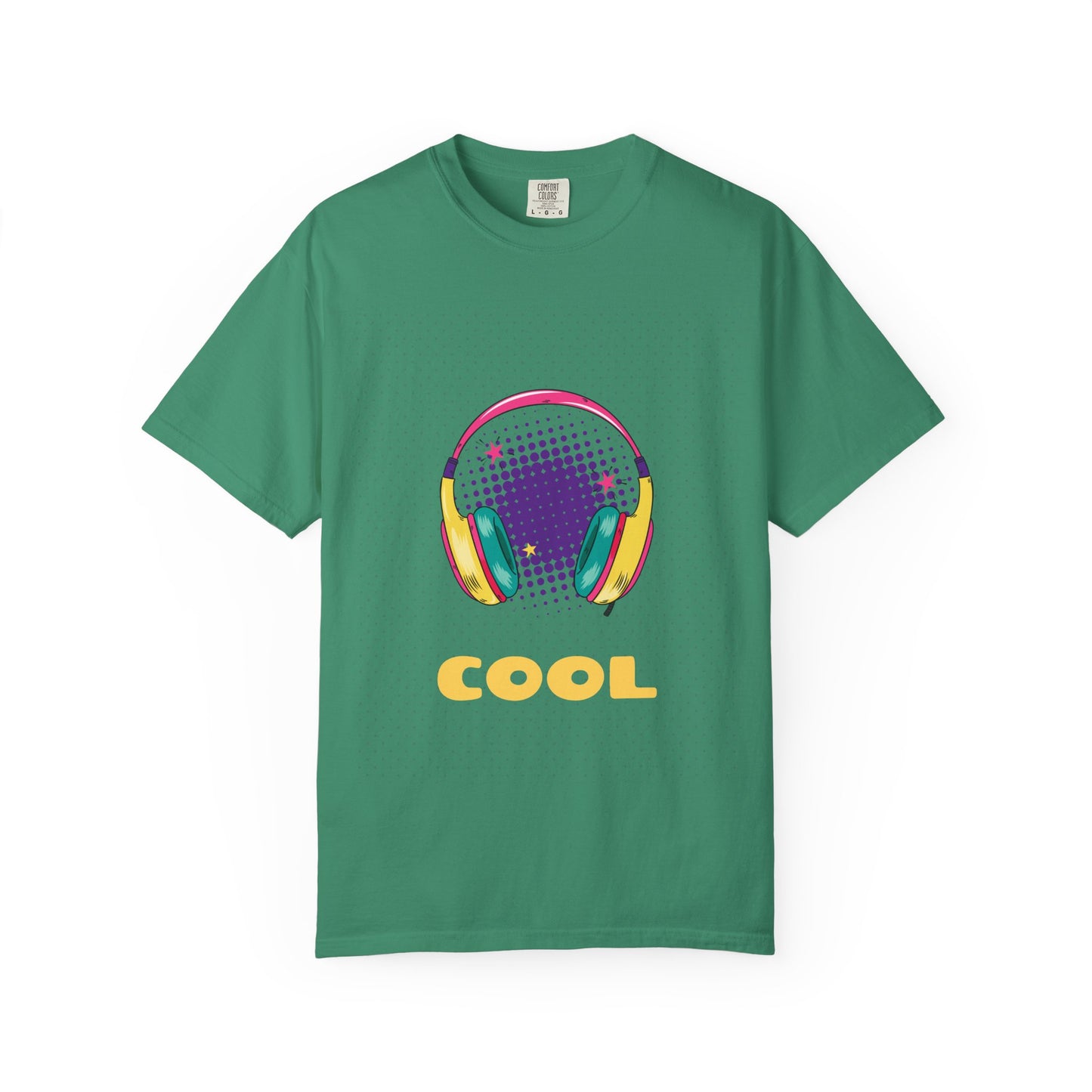 Cool Vibes Unisex Garment-Dyed T-Shirt with Headphones Graphic