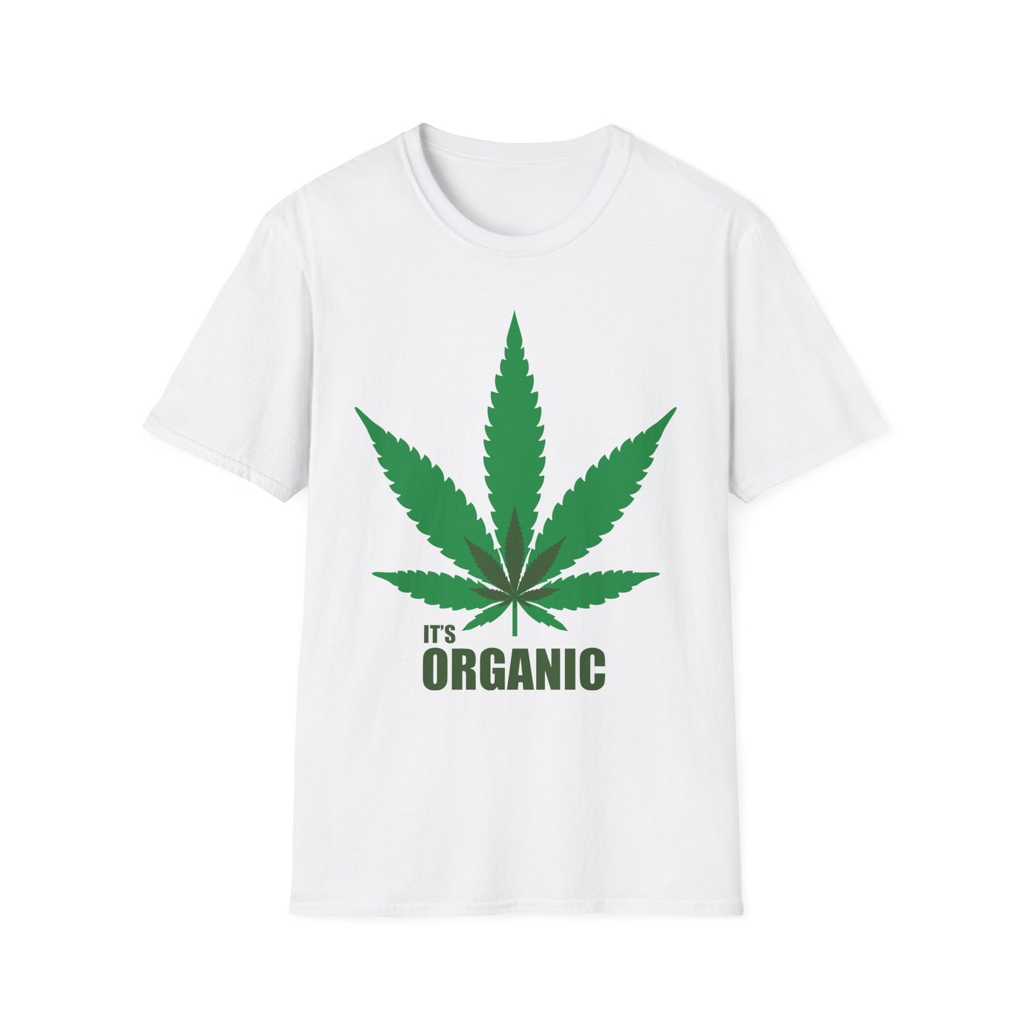 Unisex Softstyle T-Shirt - It's Organic Cannabis Leaf Tee