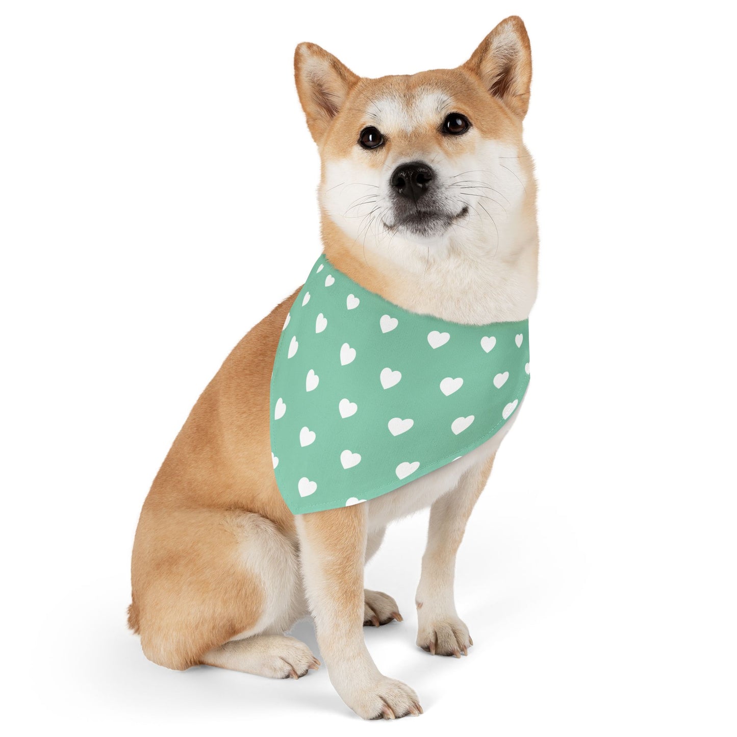 Love Heart Pattern Pet Bandana Collar for Dogs
