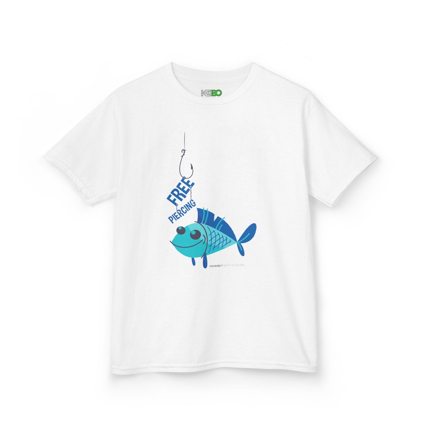 Kids Fishing Adventure T-shirt for Girls - "Free to Swim" Design
