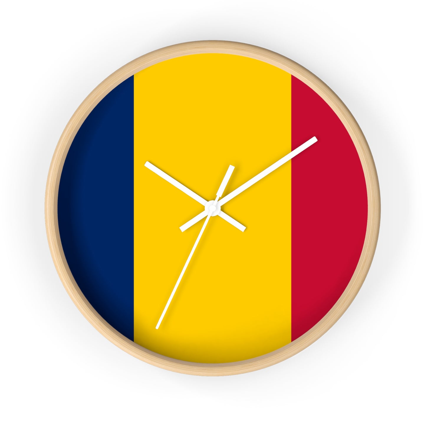 Romanians' Pride Wall Clock - Bold Yellow, Blue, Red Design
