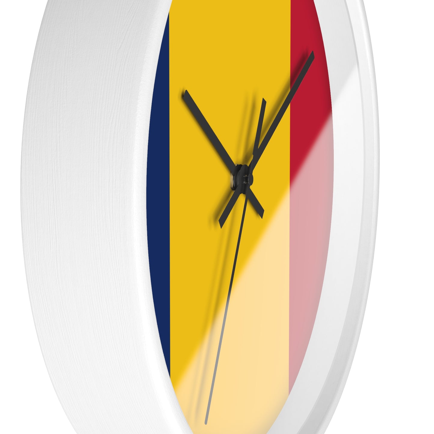 Romanians' Pride Wall Clock - Bold Yellow, Blue, Red Design