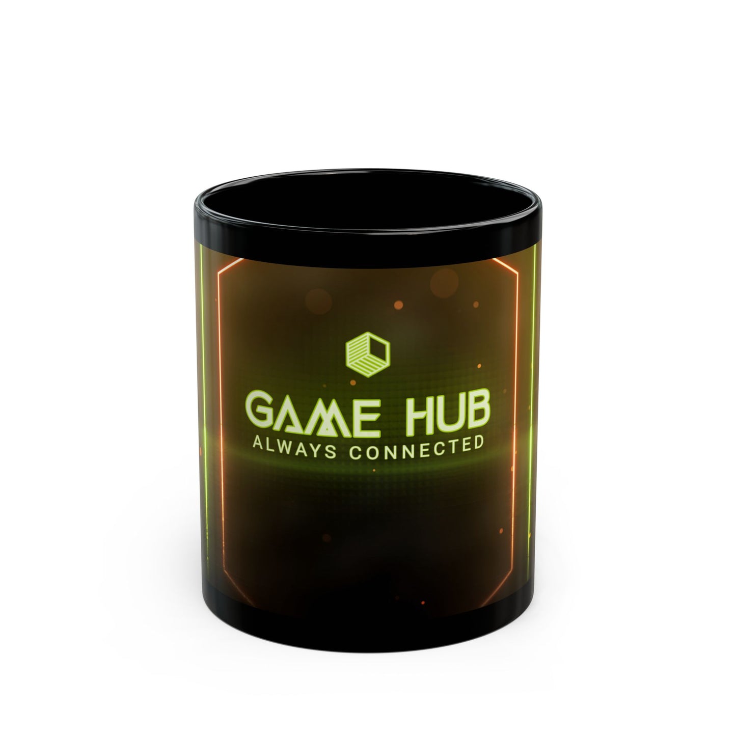 Game Hub Black Coffee Mug 11oz & 15oz – Perfect for Gaming Enthusiasts