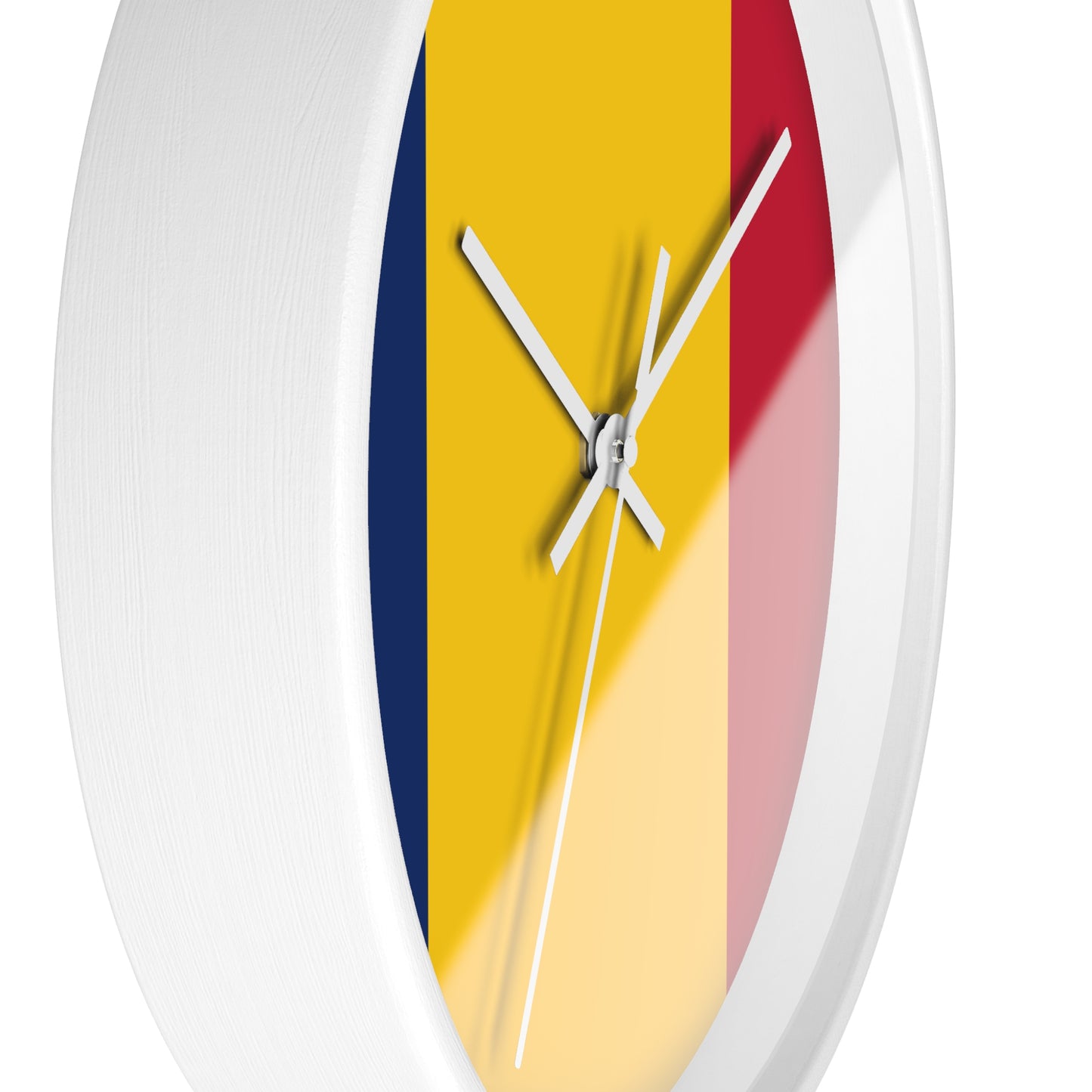 Romanians' Pride Wall Clock - Bold Yellow, Blue, Red Design