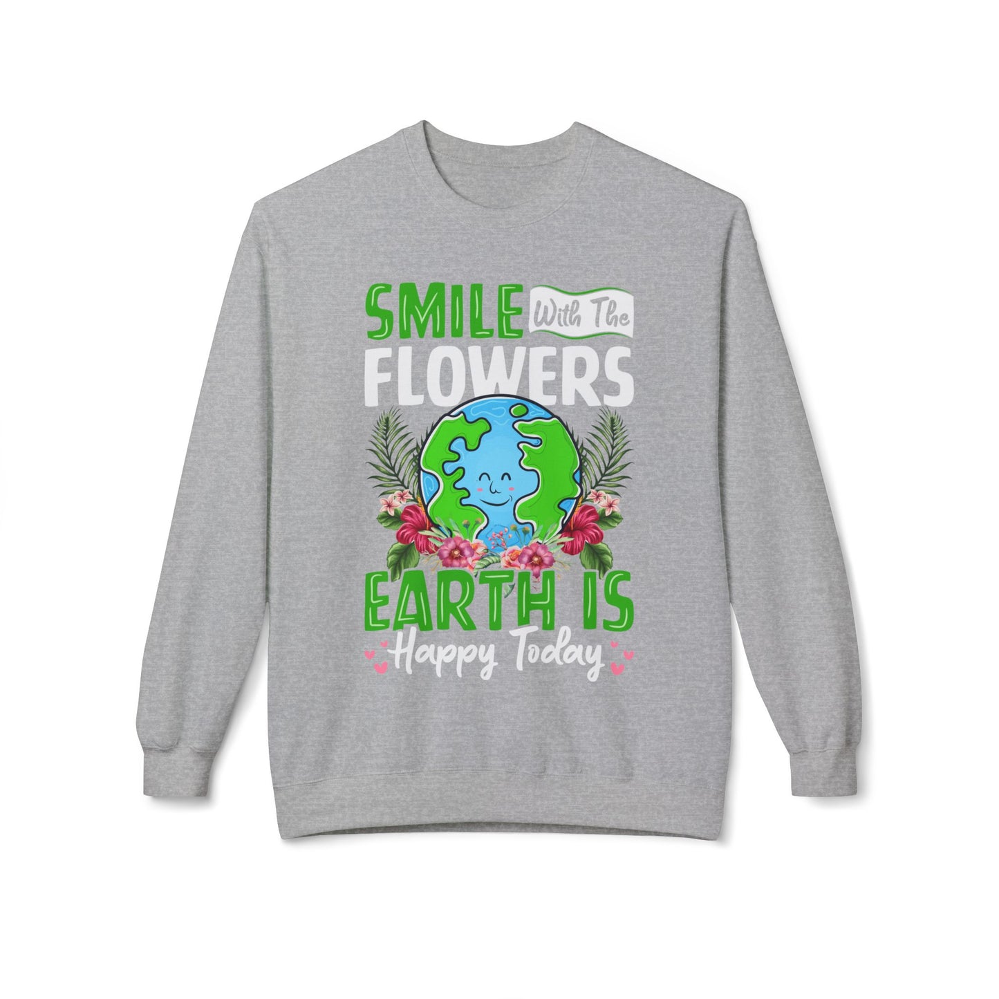 Women's Fleece Sweatshirt Flowers Floral Graphic for Positive Vibes