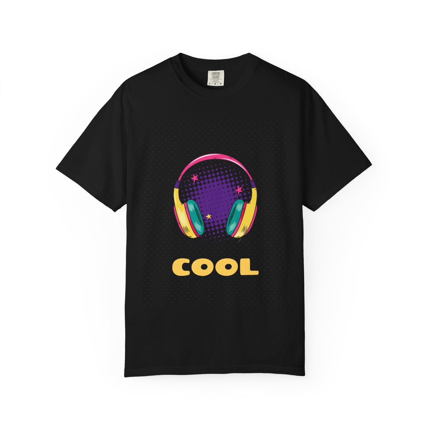 Cool Vibes Unisex Garment-Dyed T-Shirt with Headphones Graphic