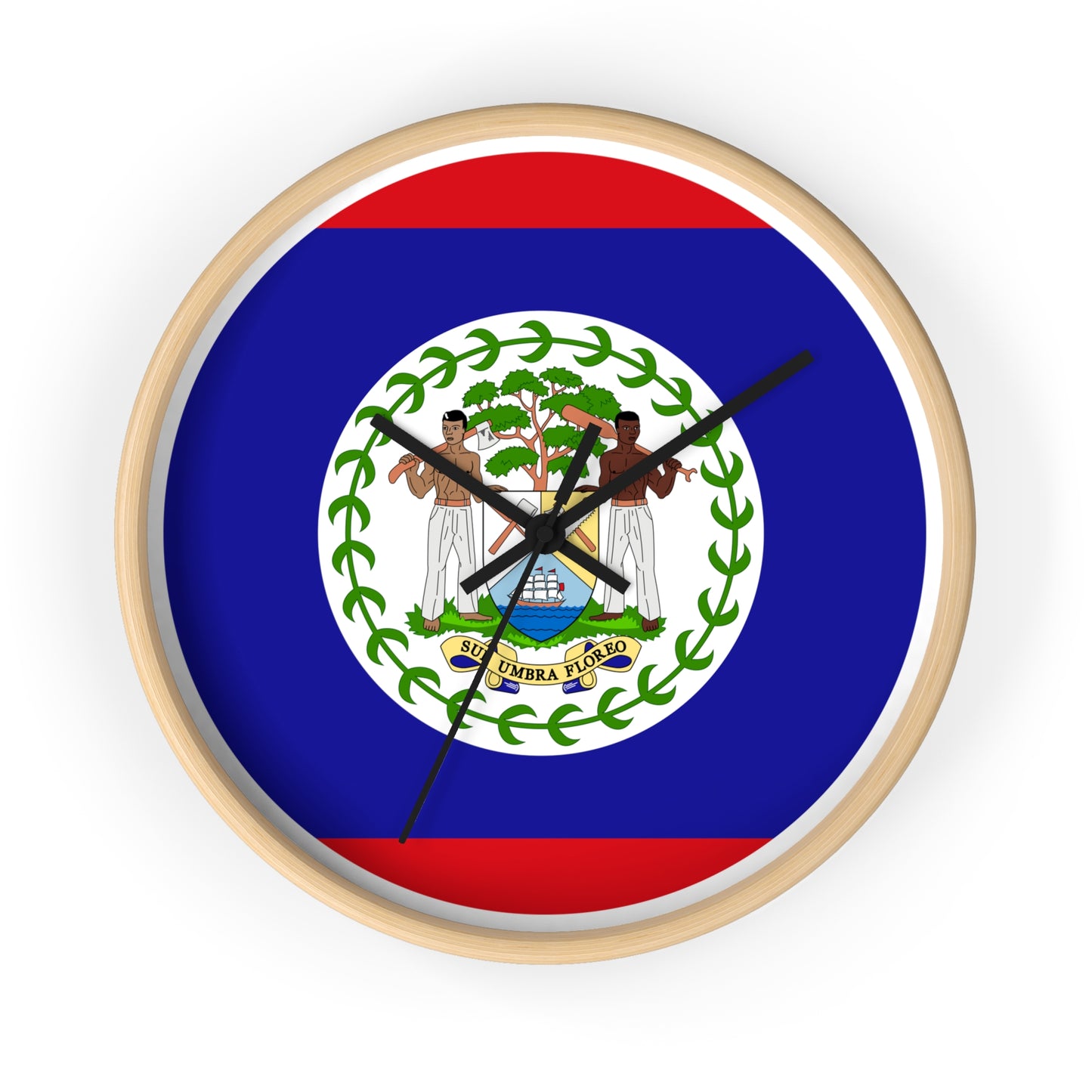 Belize Flag Wall Clock - Unique Home Decor for Belizean Pride