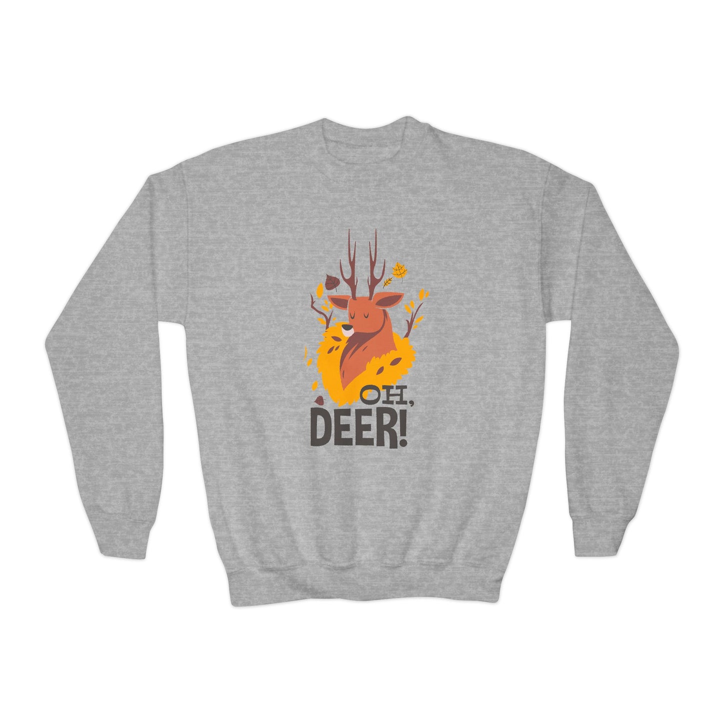 Youth Sweatshirt for Boys - Oh Deer! Cozy Fall Design
