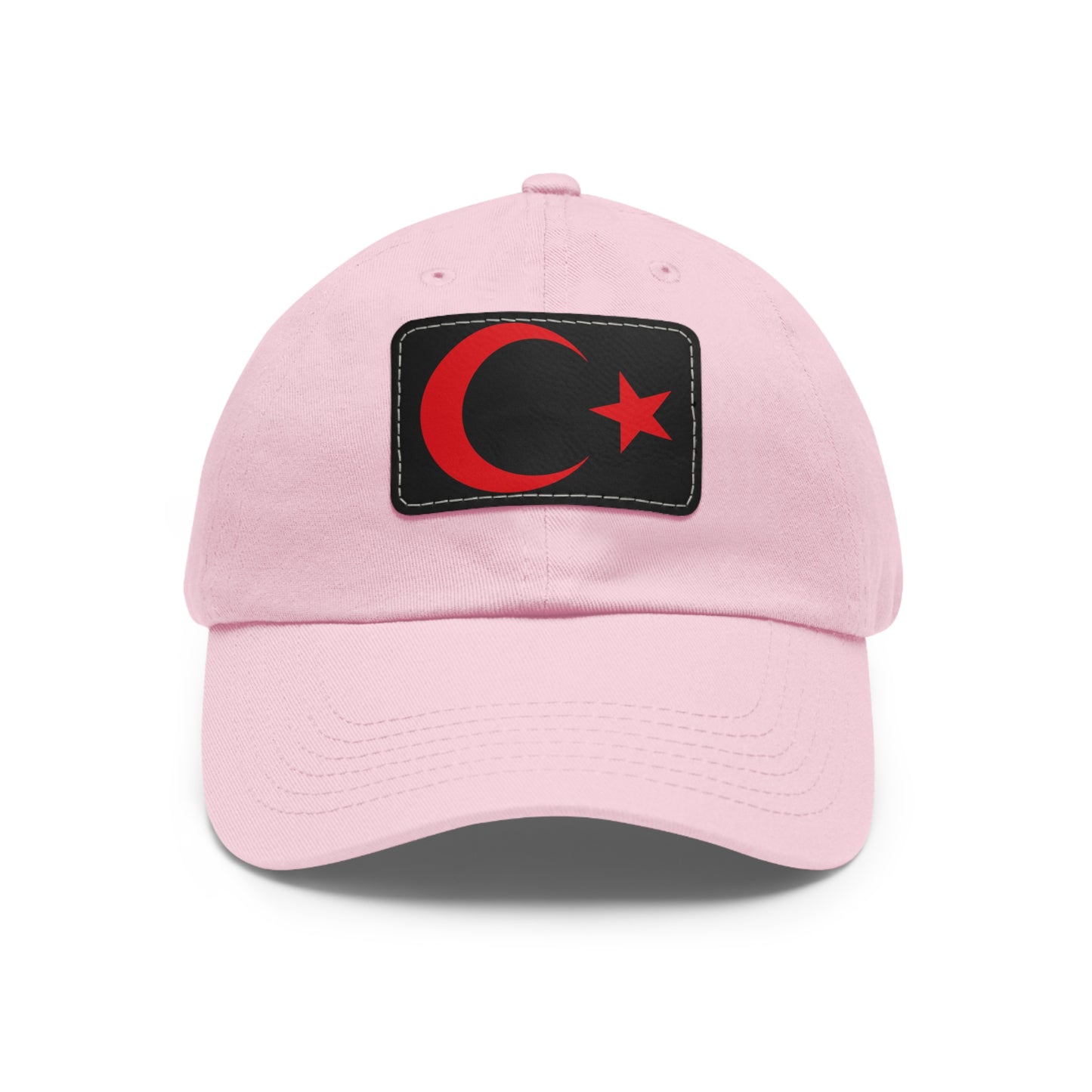 Stylish Dad Hat with Turkish Flag Leather Patch