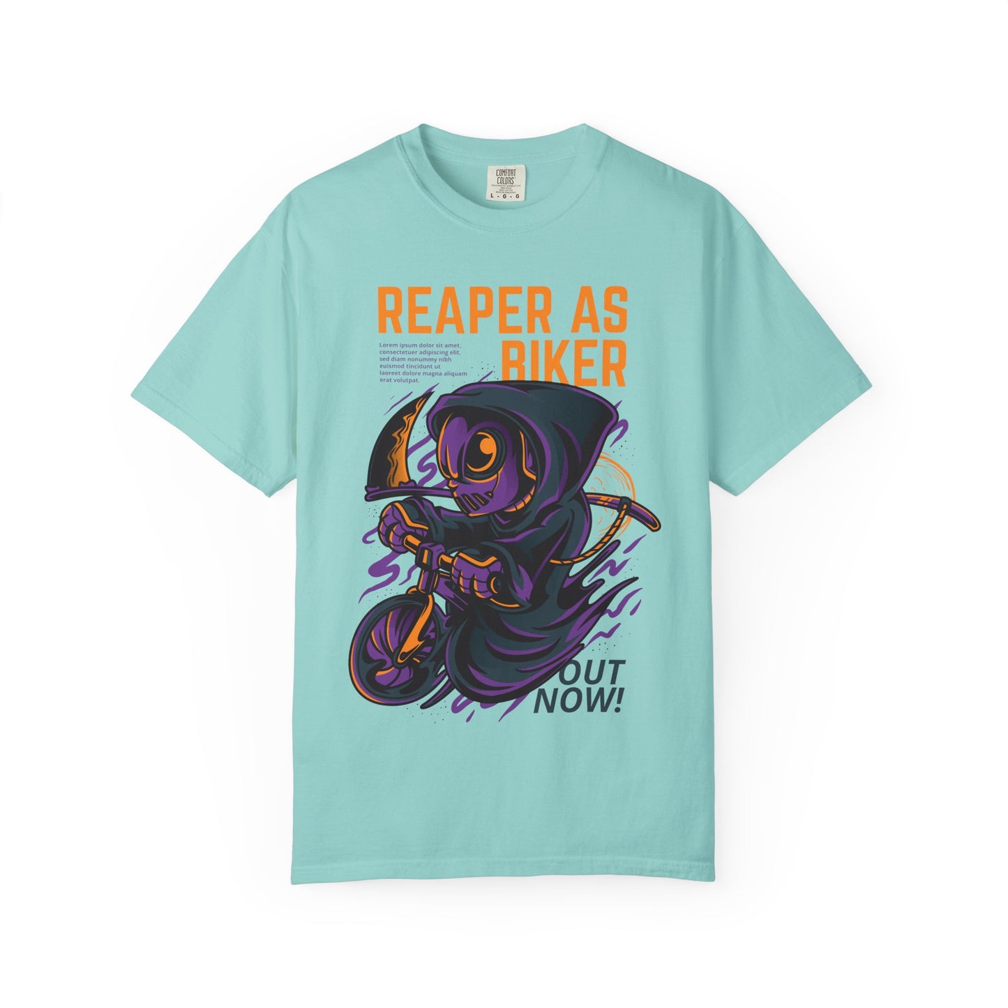 Reaper as Biker Men T-Shirt - Cool Graphic Tee for Bikers and Goth Enthusiasts