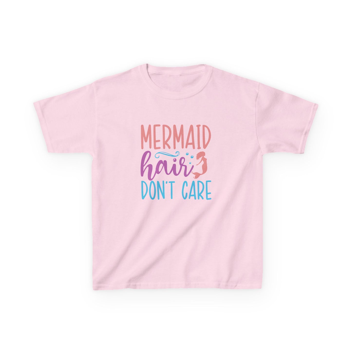 Girl T-shirt "Mermaid Hair Don't Care" – Perfect for Little Dreamers