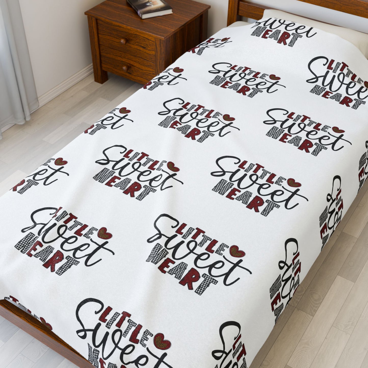 Little Sweet Heart Valentine Plush Blanket