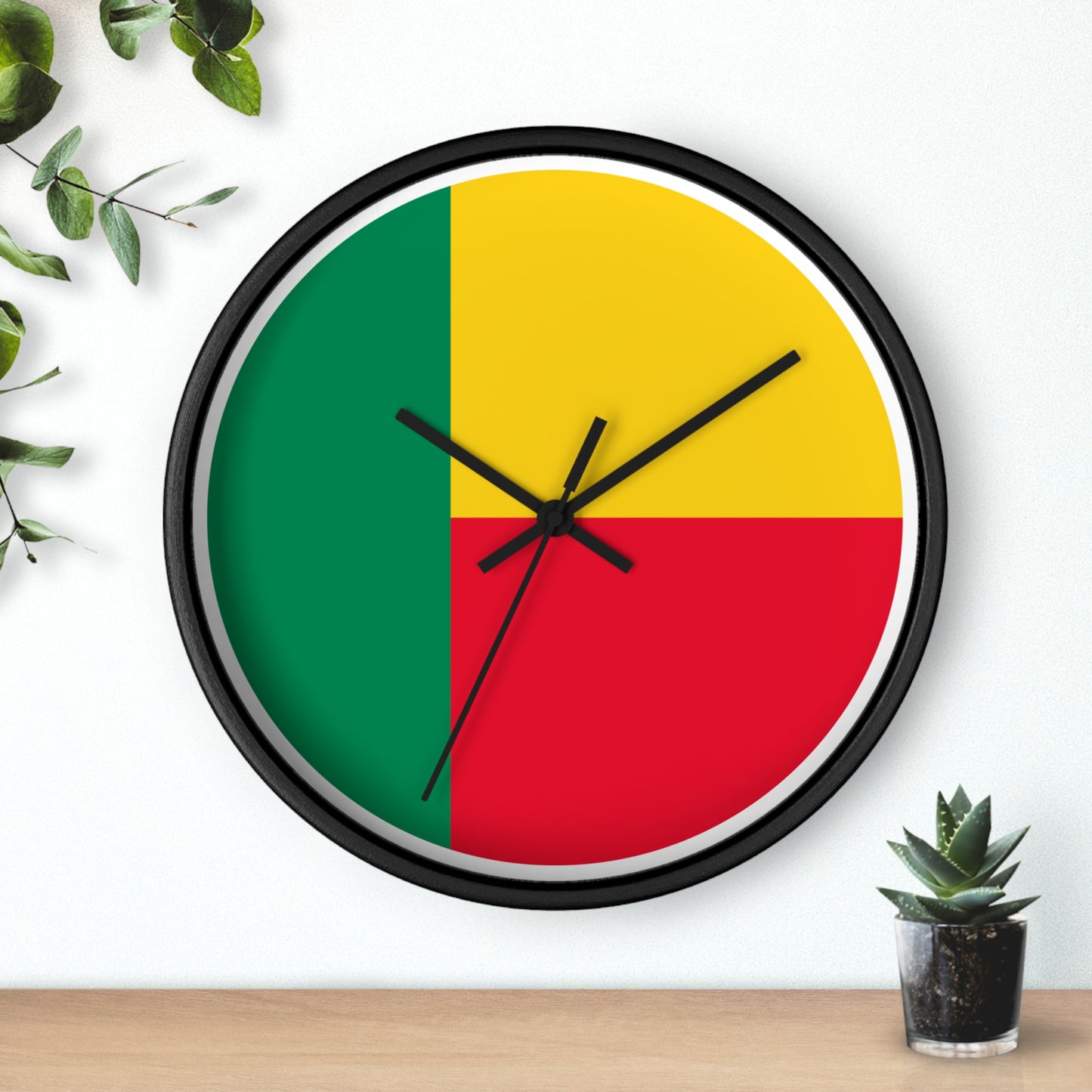 Benin Flag Wall Clock - Vibrant Home Décor for Cultural Enthusiasts