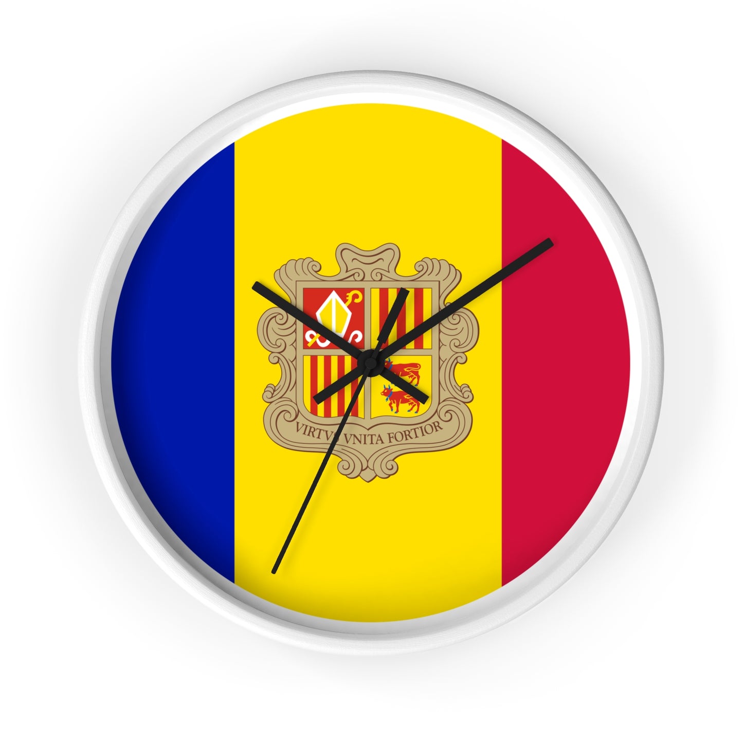 Andorra Flag Wall Clock - Vibrant Home Decor for National Pride & Celebrations
