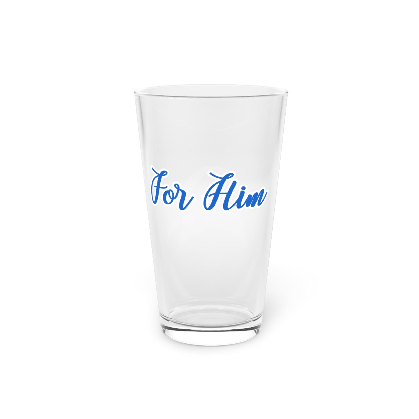 Personalized 16oz Pint Glass - 'For Him' Gift Idea for Special Occasions