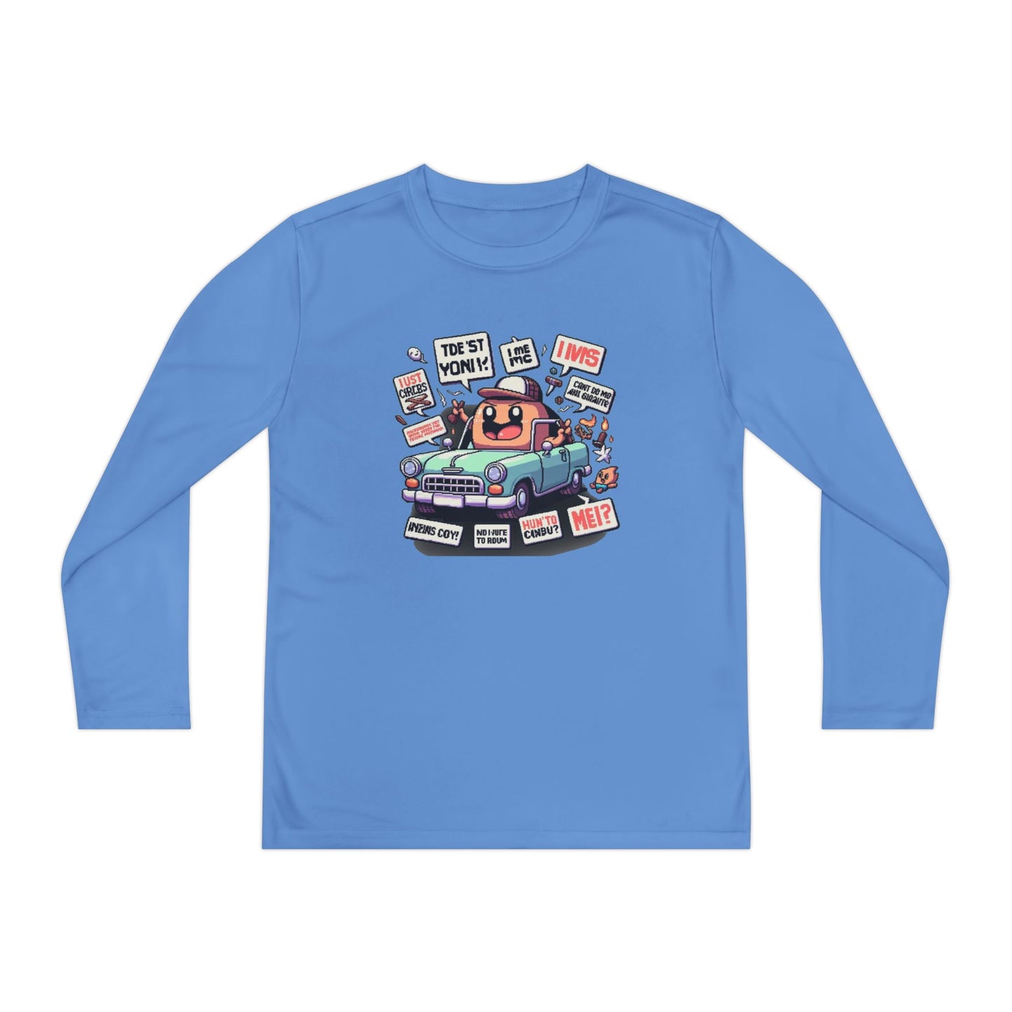 Youth Long Sleeve Tee – Fun Car Design for Kids, Perfect for Everyday