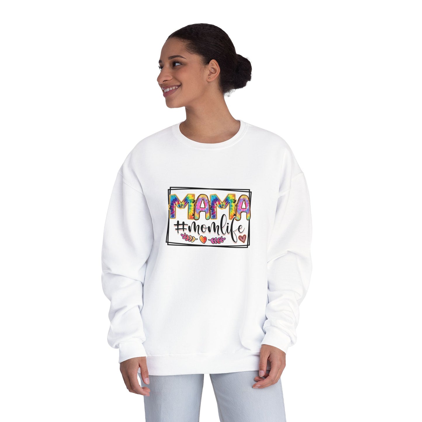 Women's Crewneck Sweatshirt Mama Life - Colorful #momlife