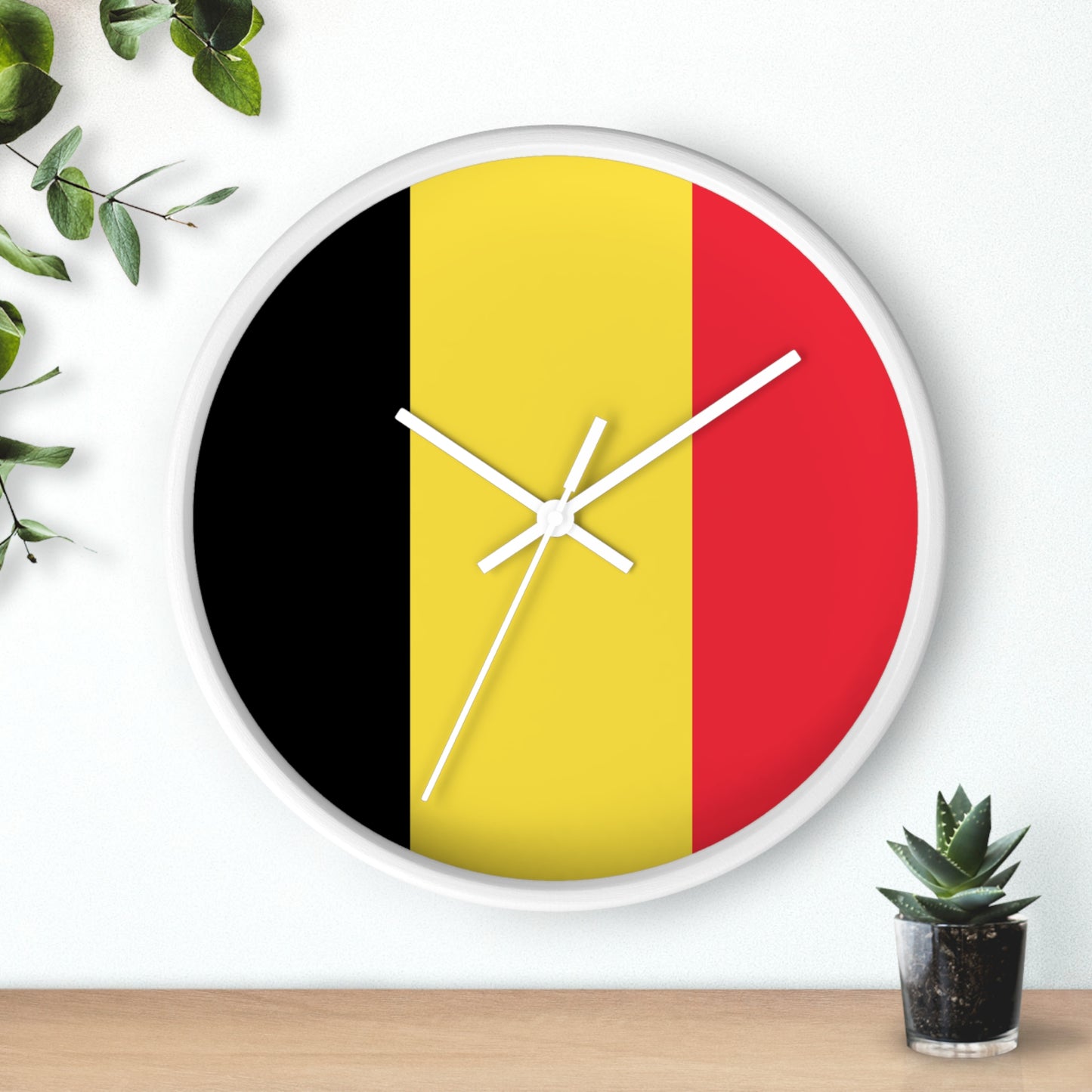 Belgian Flag Wall Clock - Timeless Home Decor for Belgium Lovers