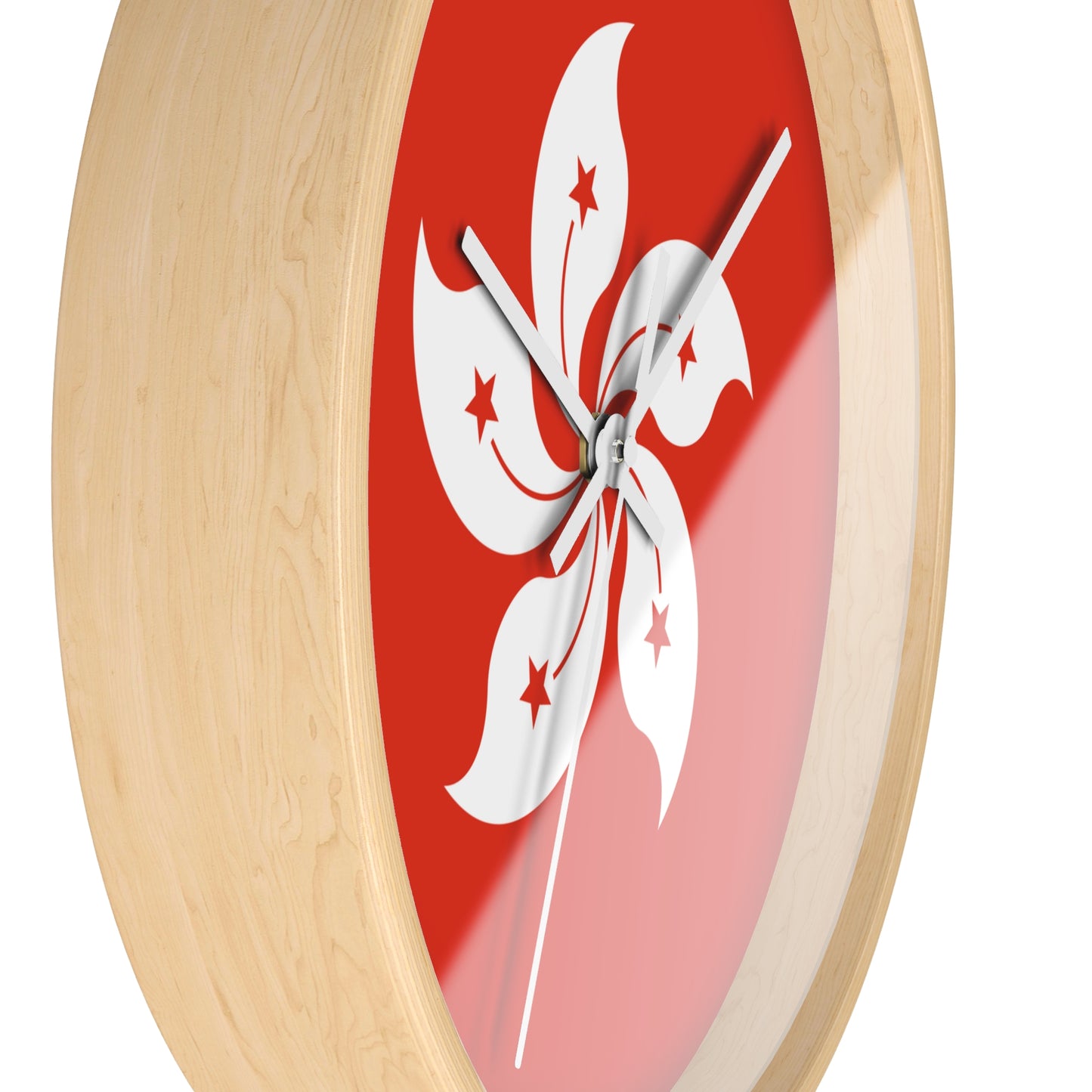 Elegant Hong Kong Floral Wall Clock - Modern Home Decor