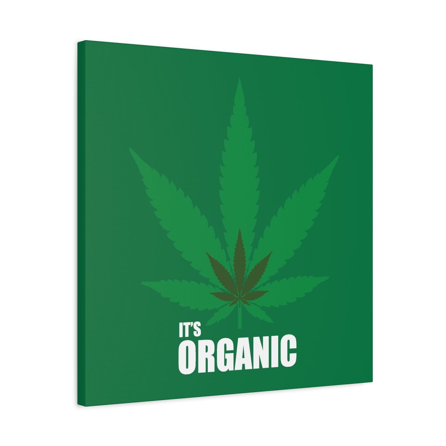 Organic Cannabis Leaf Canvas Art - Eco-Friendly Wall Décor