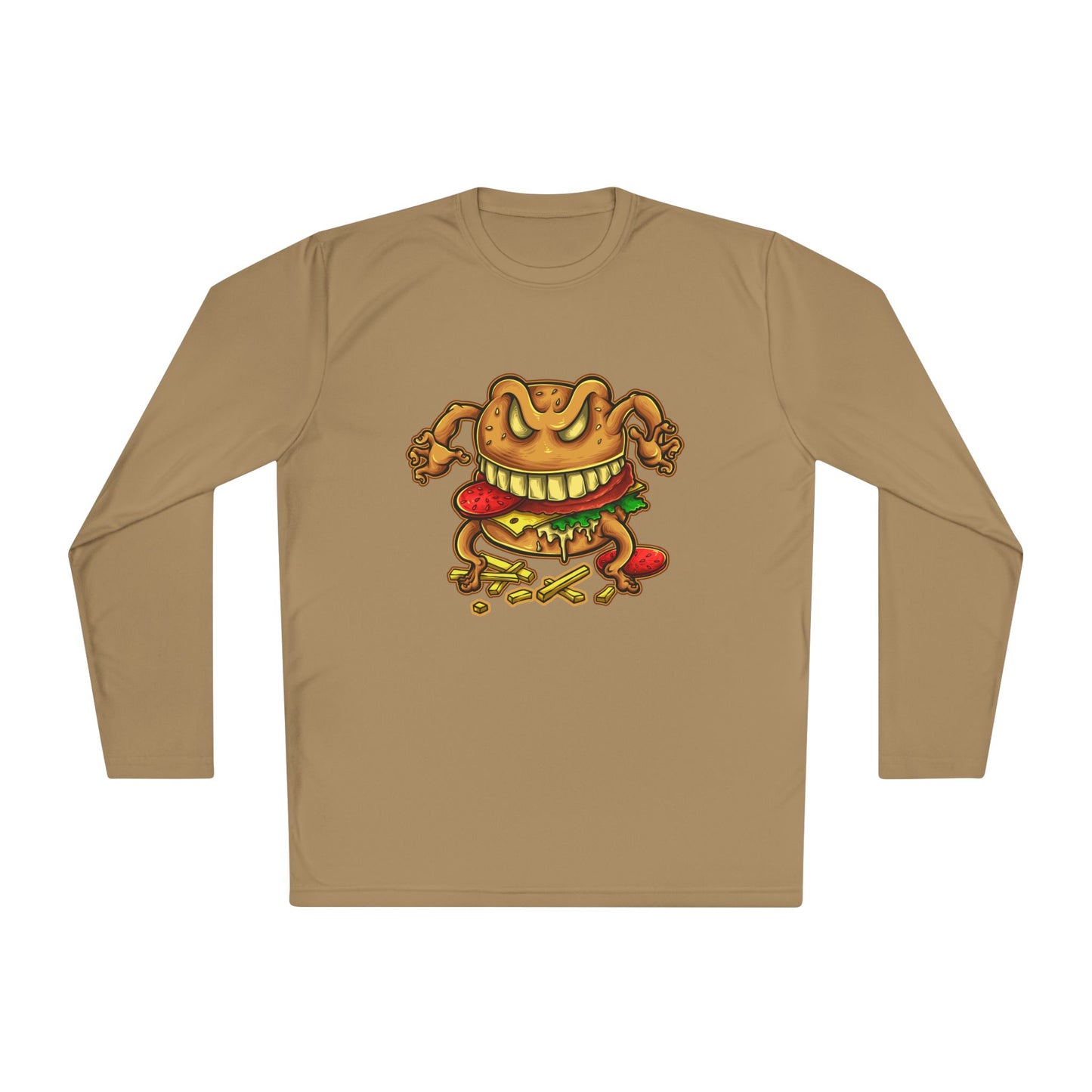 Men's Funny Burger Frog Long Sleeve Tee