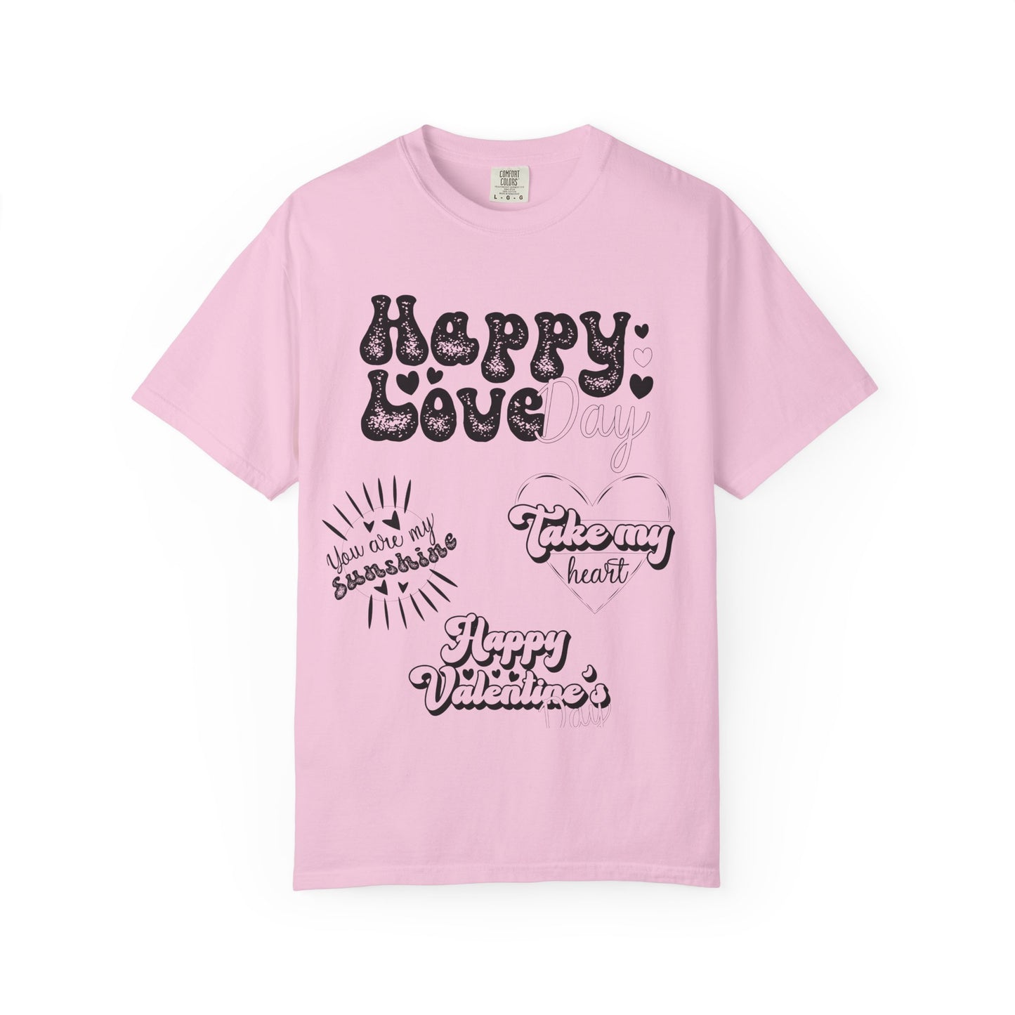Women Graphic T-Shirt Happy Love Day for Valentine's Day