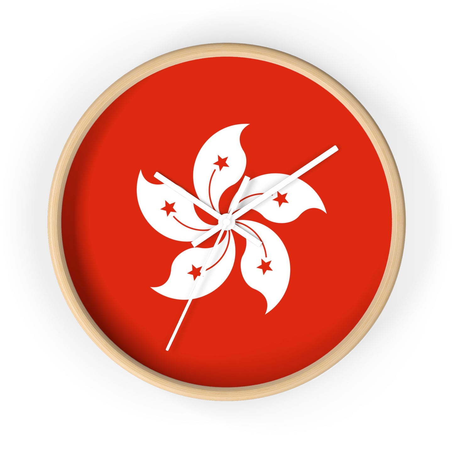 Elegant Hong Kong Floral Wall Clock - Modern Home Decor
