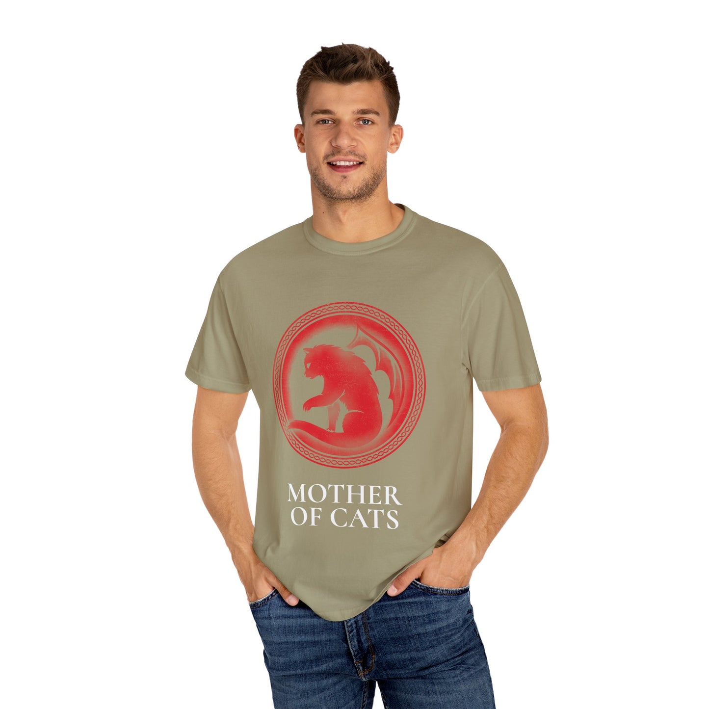 Mother of Cats Women Garment-Dyed T-Shirt