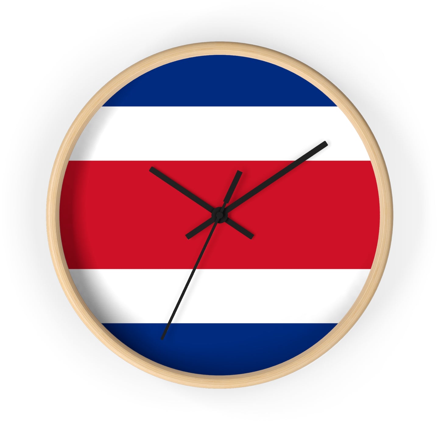 Costa Rica Flag Wall Clock - Stylish Home Decor for Travelers and Sports Fans
