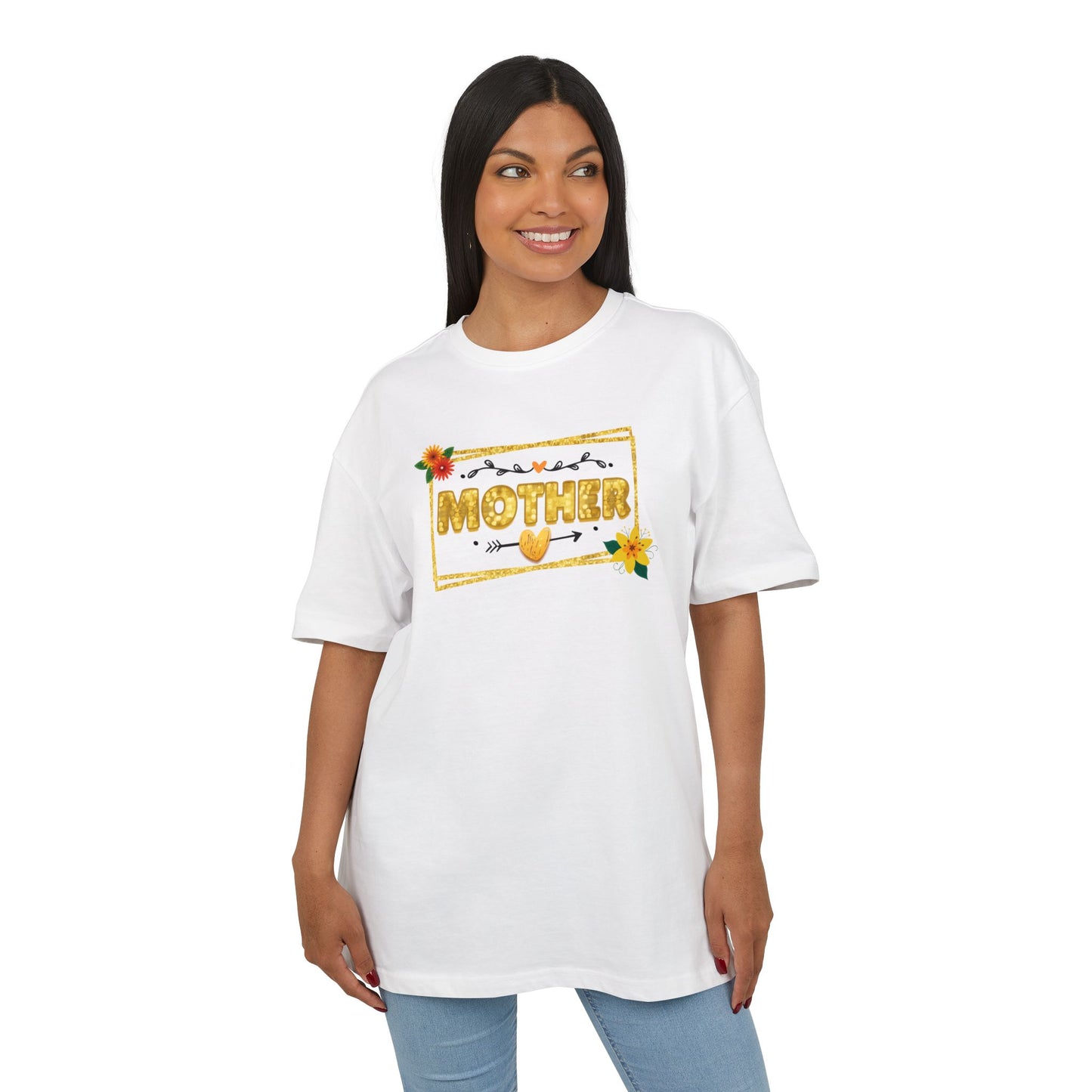 Floral Women's Graphic Oversize Tee - Perfect for Mother's Day
