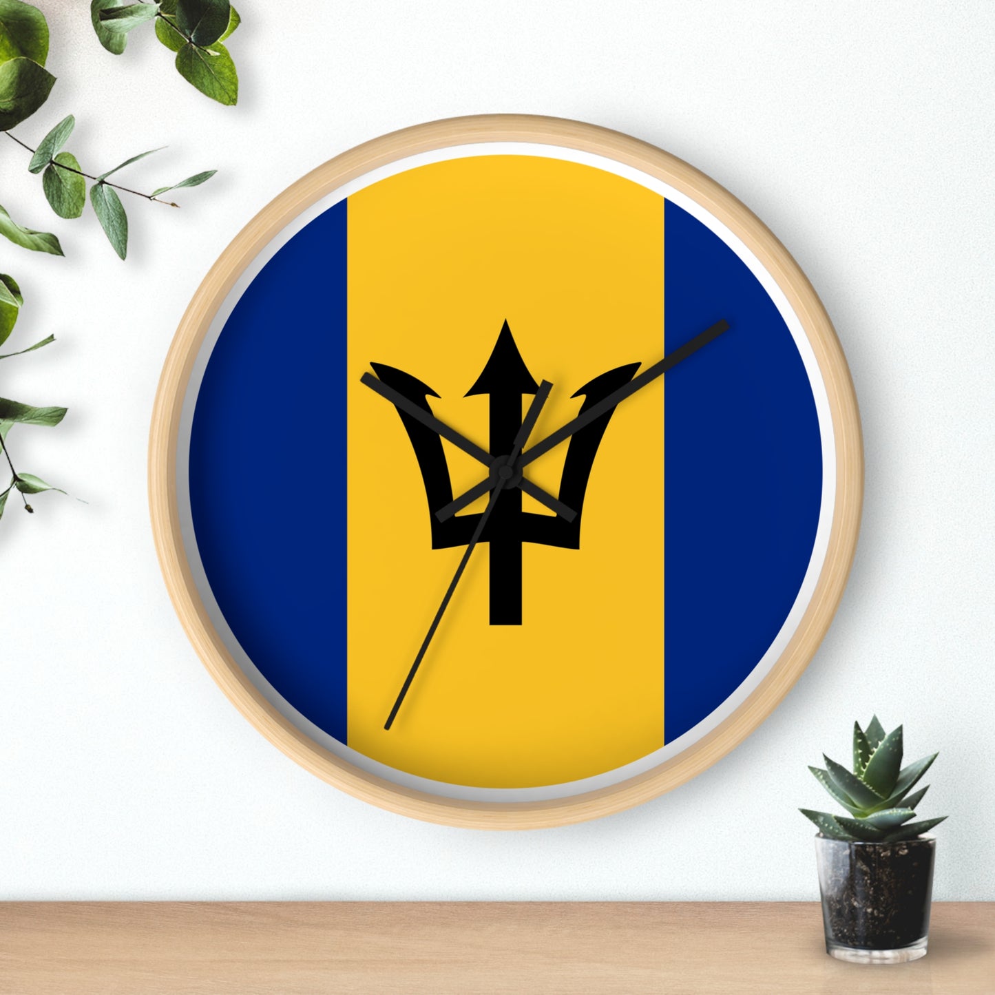 Barbados Flag Wall Clock - Perfect for Island Lovers and Home Decor