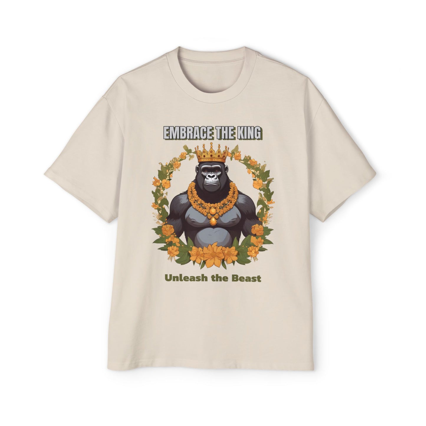 Embrace the King Men's Oversized Tee - Unleash the Beast