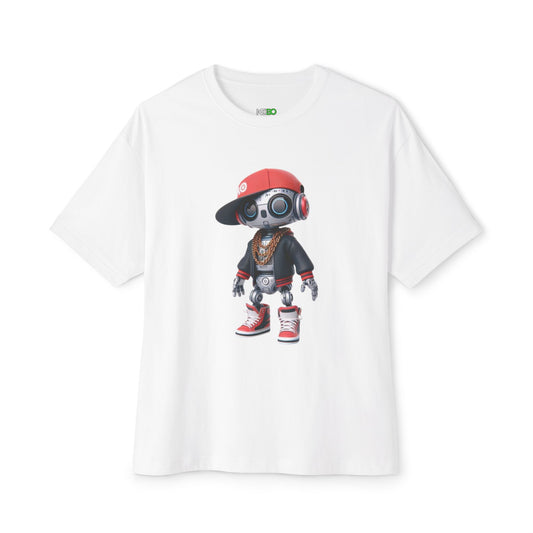 Street Art Robot Oversized Boxy Tee – Hip-Hop Streetstyle T-Shirt