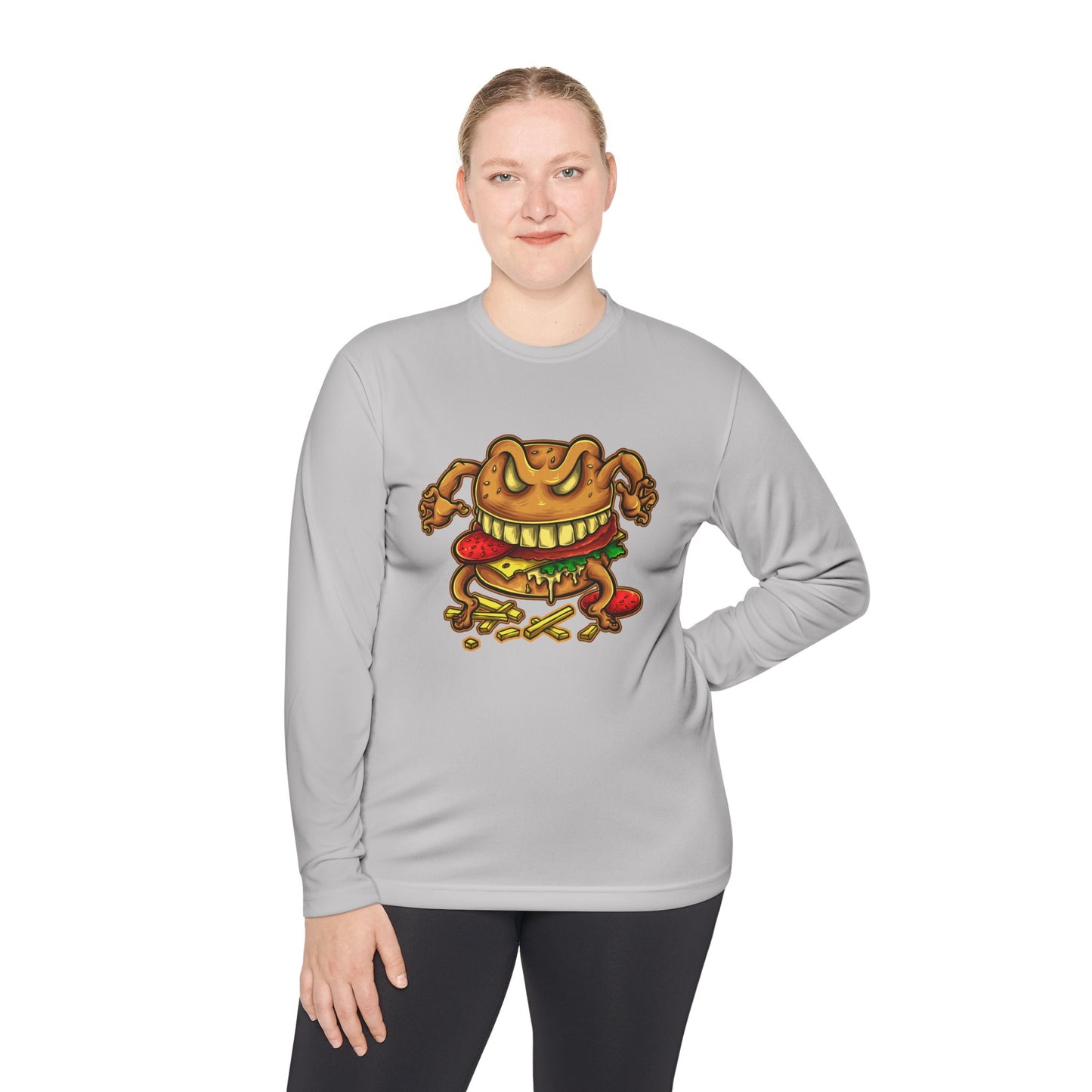 Men's Funny Burger Frog Long Sleeve Tee
