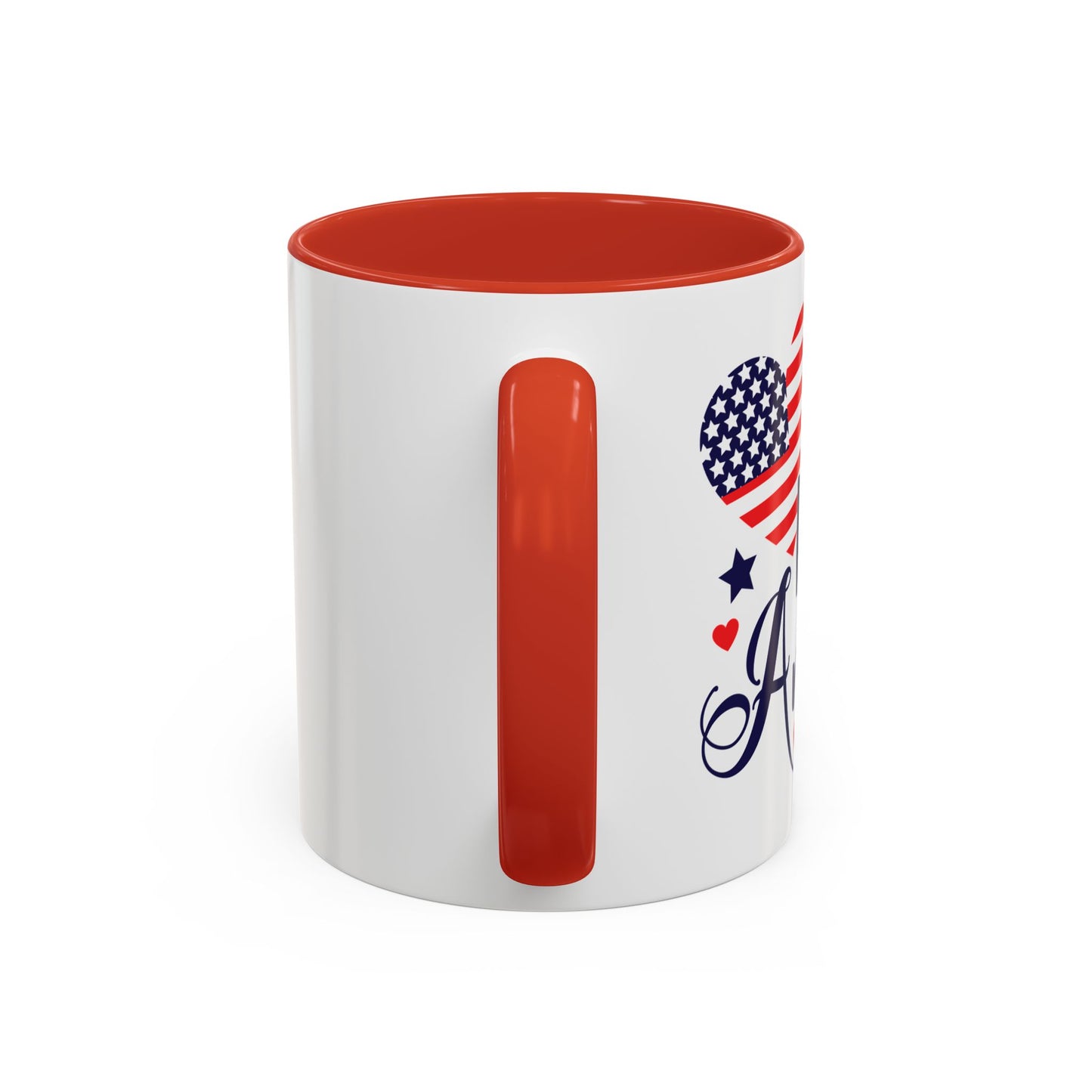 Patriotic Accent Coffee Mug - 'God Bless America'
